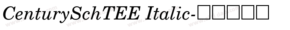 CenturySchTEE Italic字体转换